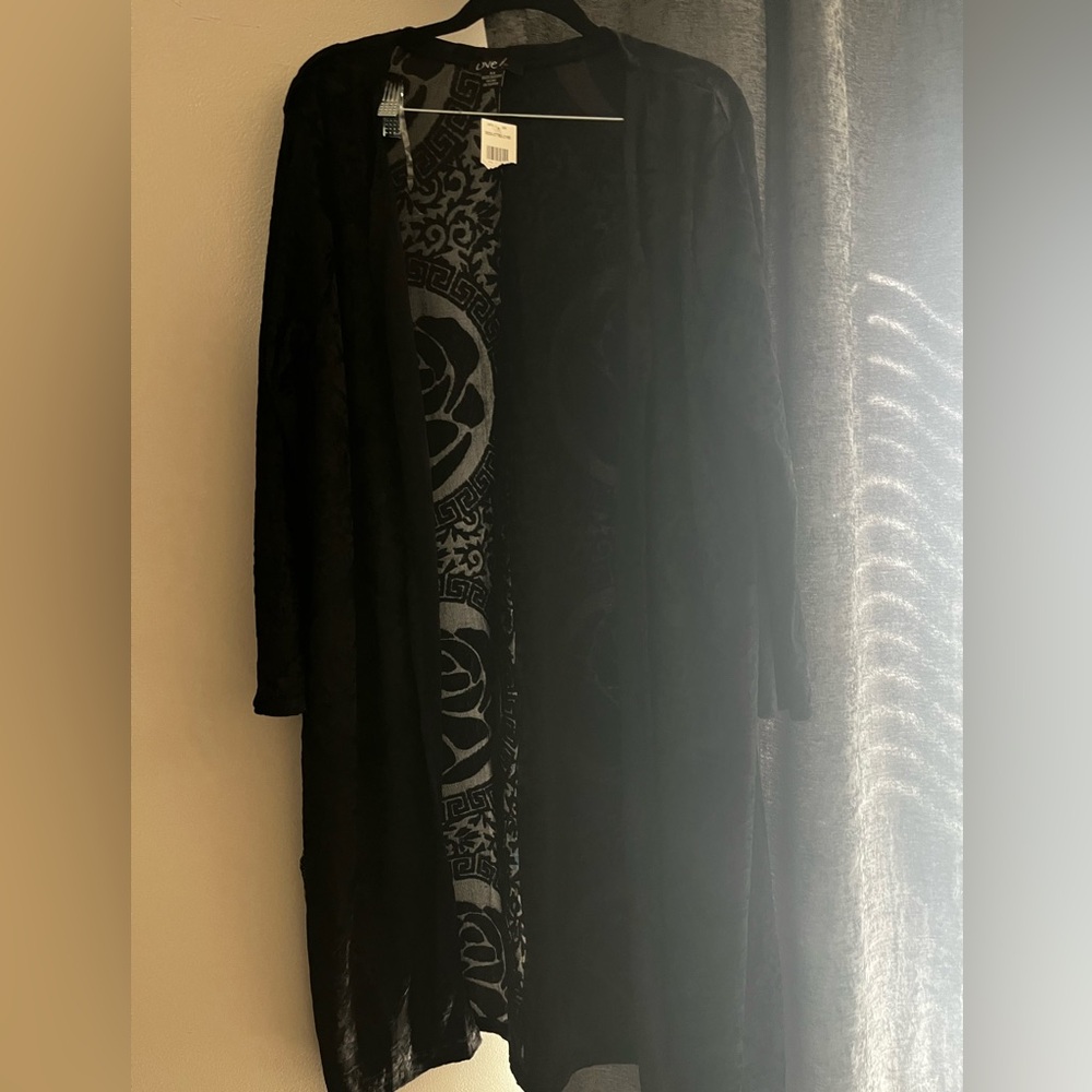 Faux Velour Duster
